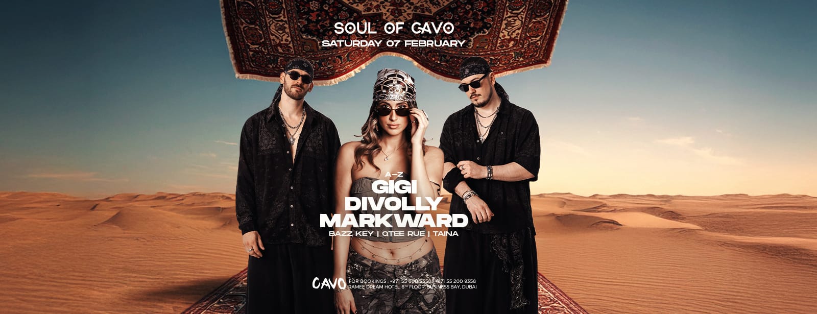 Soul of Cavo Presents Gigi, Divolly & Markward Live in Dubai Nightlife at bahrainmegadeals.com