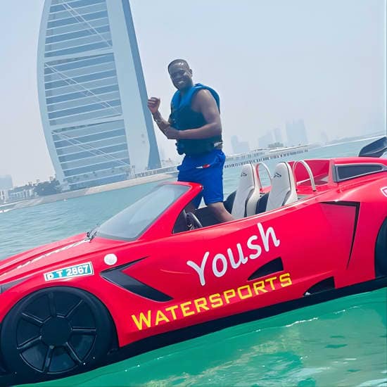Dubai: 30Min Jetcar Dubai Tour of Burj Al Arab at Yoush Water Sports Jetski Dubai, Dubai, United Arab Emirates
