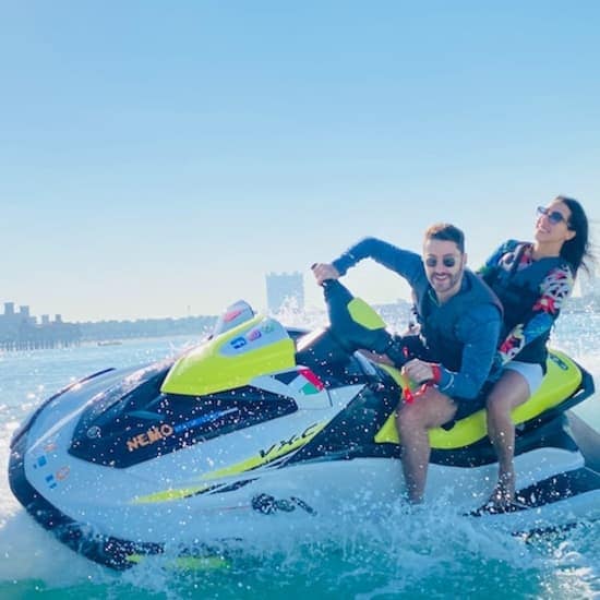 Dubai Jet Ski: 1-Hour Burj Al Arab & Atlantis Tour at Jumeirah Mosque