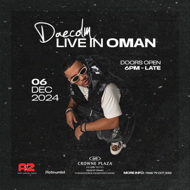 Daecolm Live in Oman - Concerts by Crowne Plaza OCEC