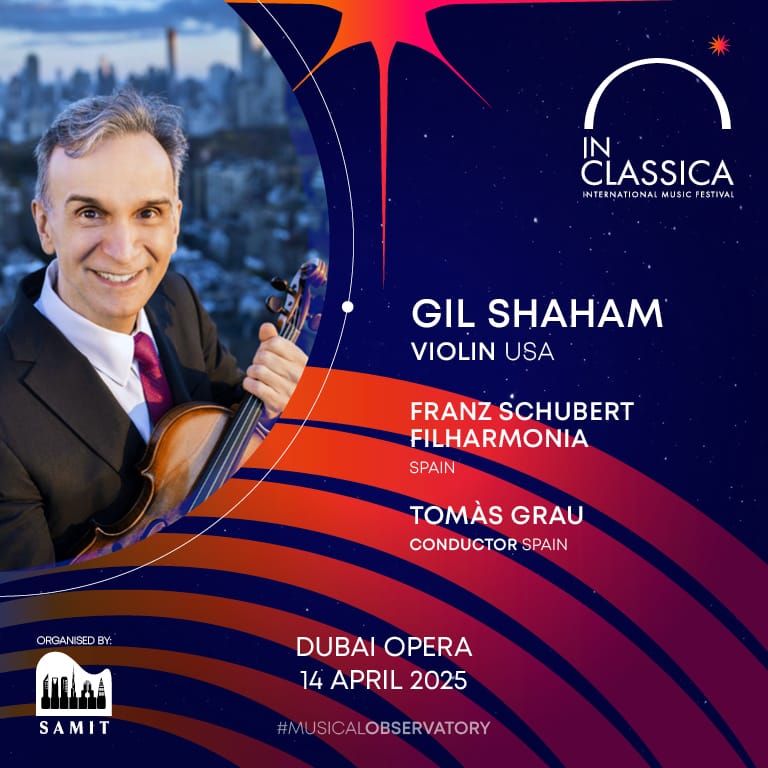 InClassica International Music Festival Presents American Virtuosity: Gil Shaham at Dubai Opera - Classical Events by Dubai Opera