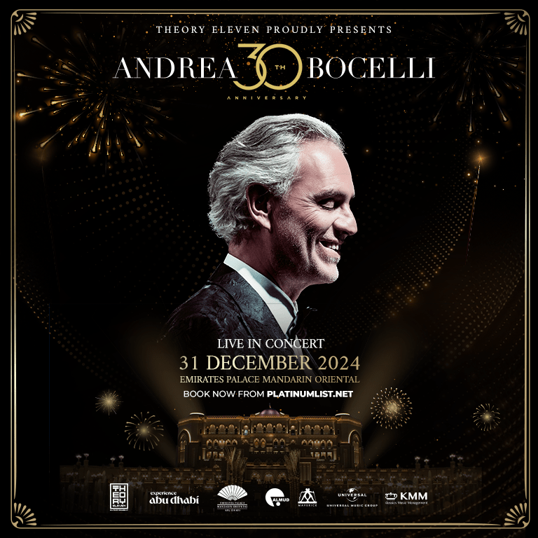 New Year's Eve with Andrea Bocelli - New Years Eve Events by Emirates Palace Hotel - Terrace (open-air Venue)