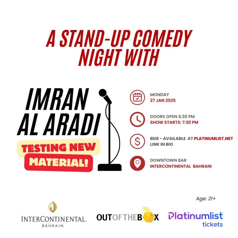 A Comedy Night with Imran Al Aradi At The InterContinental Hotel Bahrain - Comedy Events by InterContinental Hotel