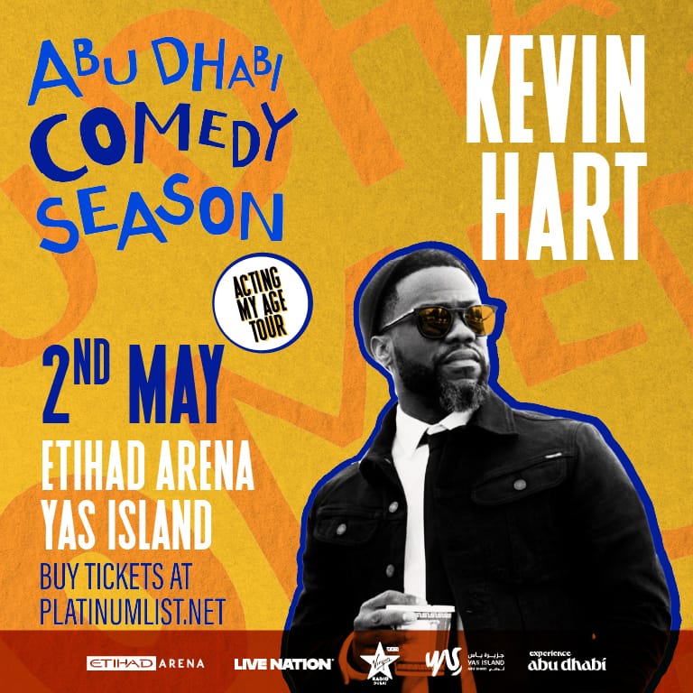 Kevin Hart at Etihad Arena in Abu Dhabi - Comedy Events by Etihad Arena