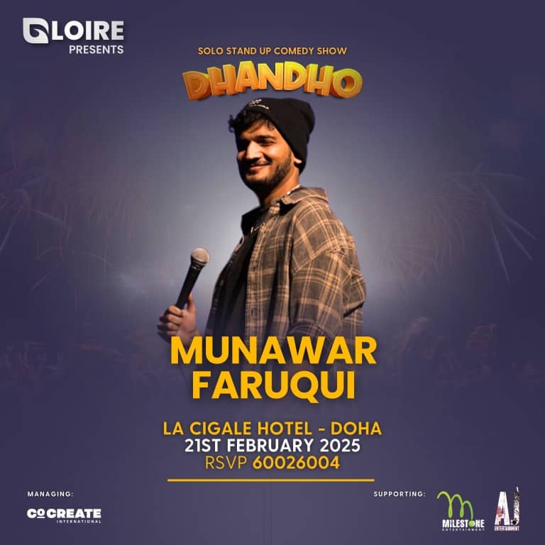 MUNAWAR FARUQUI live in Qatar - Comedy Events by LA CIGALE HOTEL - WAJBA BALLROOM