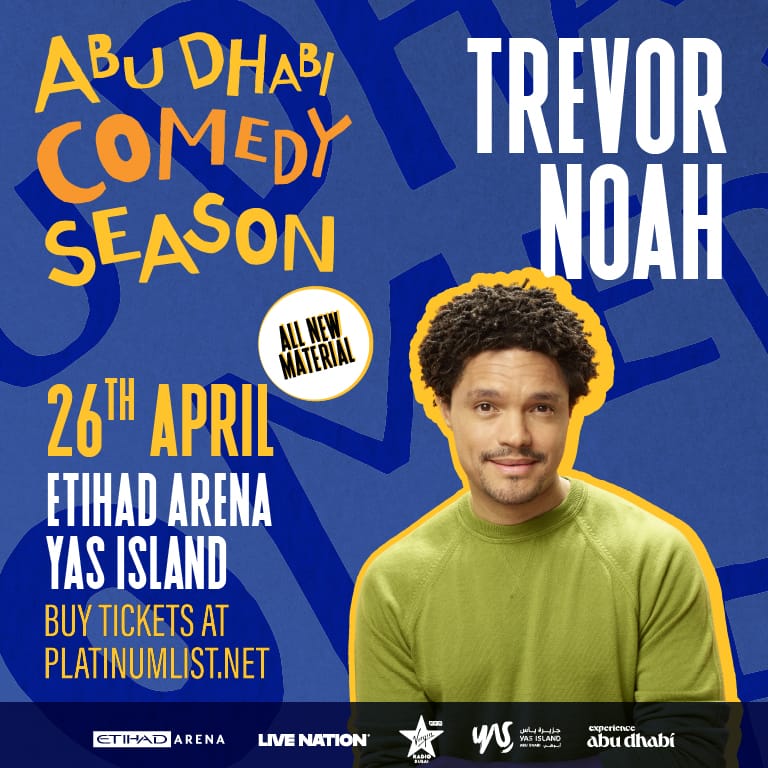 Trevor Noah at Etihad Arena in Abu Dhabi - Comedy Events by Etihad Arena