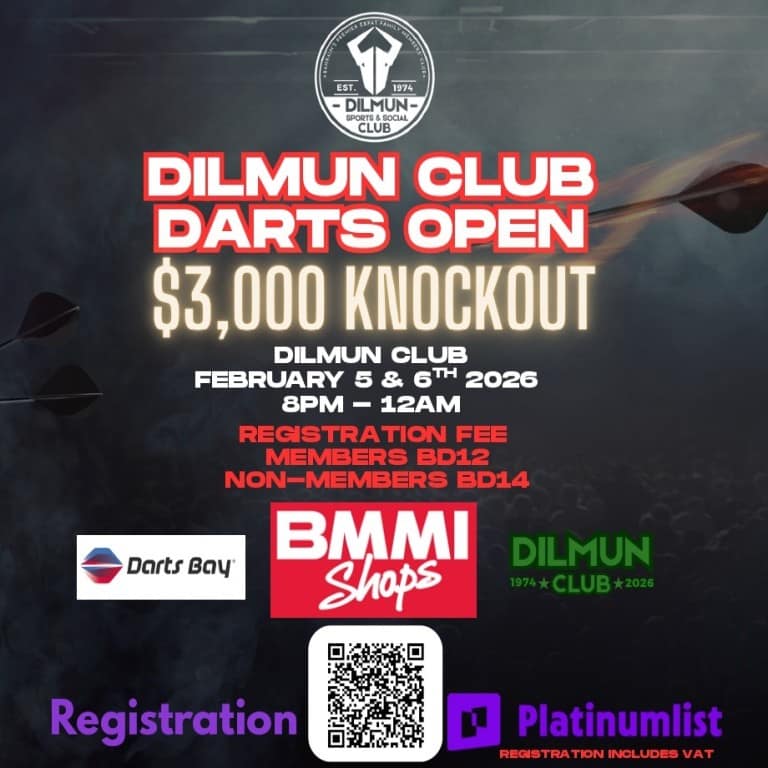 Dilmun Club Darts Open at Dilmun Club Bahrain Sports Events