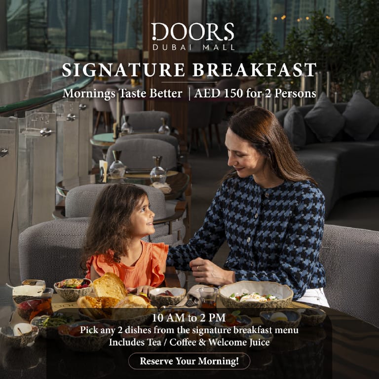 Dining experience at Doors Dubai Mall Brunches