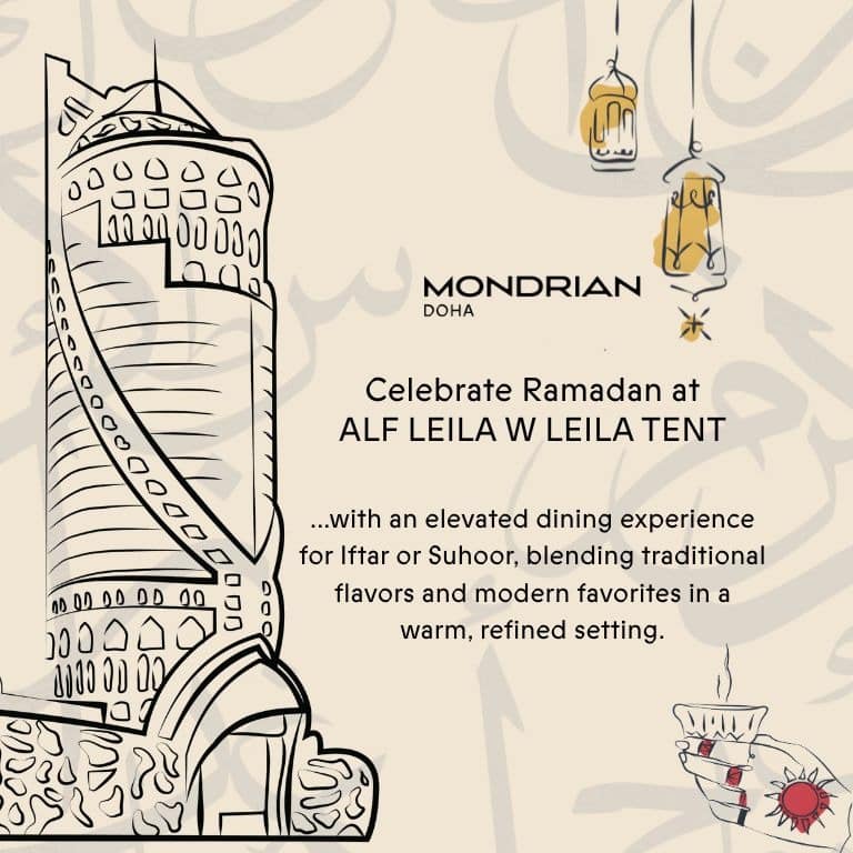 Iftar & Suhoor at Mondrian Doha Alf W Leila Tent Ramadan