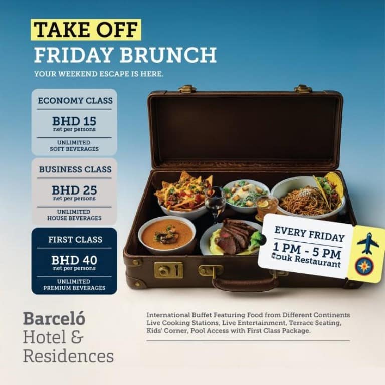 TAKE OFF FRIDAY BRUNCH at Barcelo Hotel Souk Restaurant